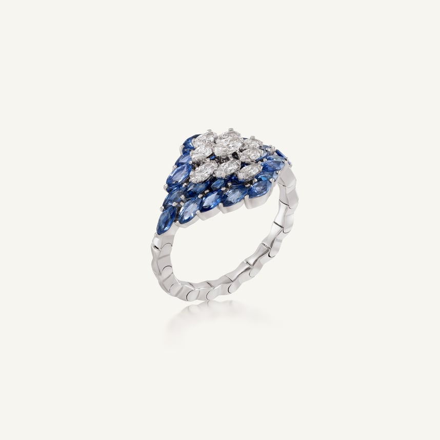 Entwine Blue Ring