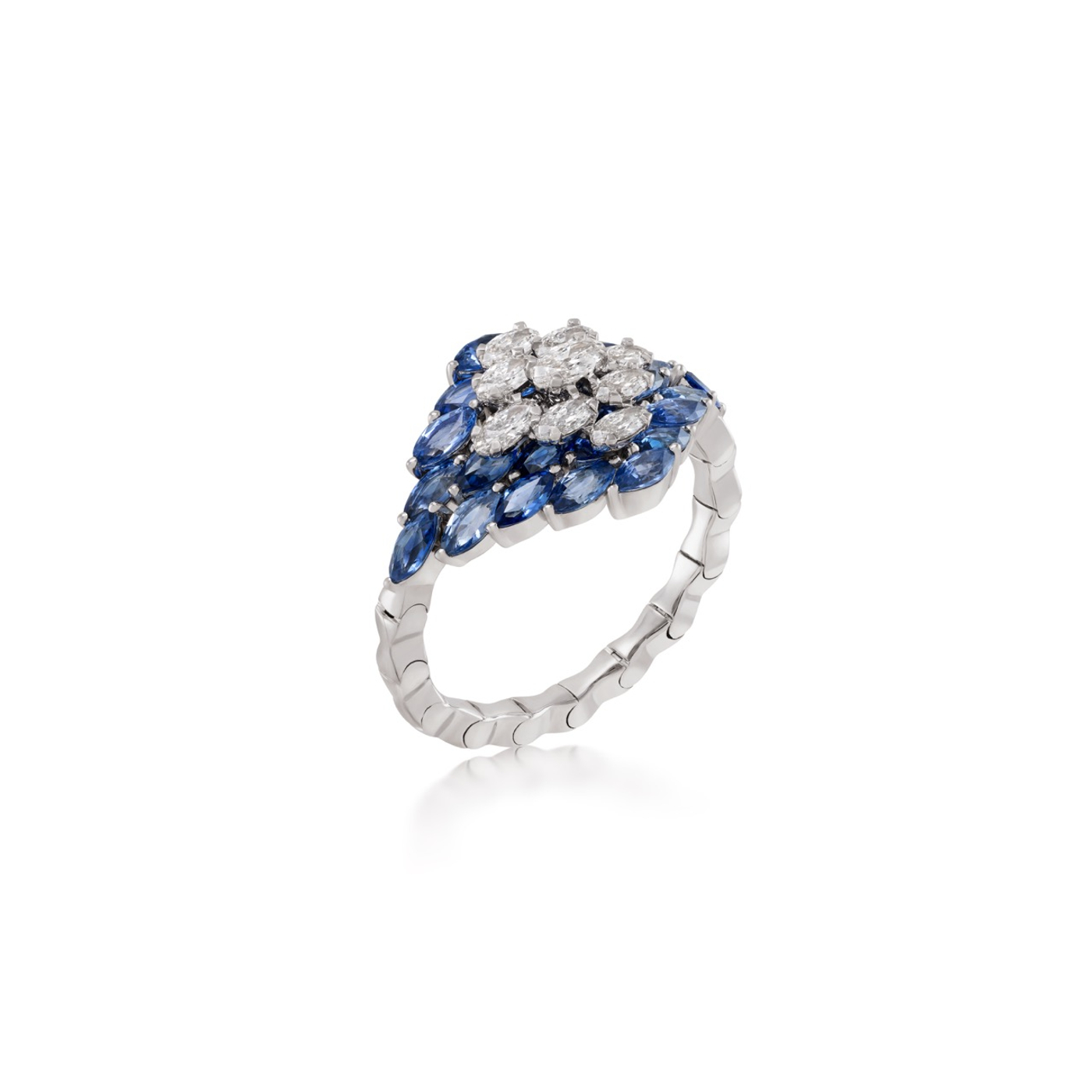 Entwine Blue Ring