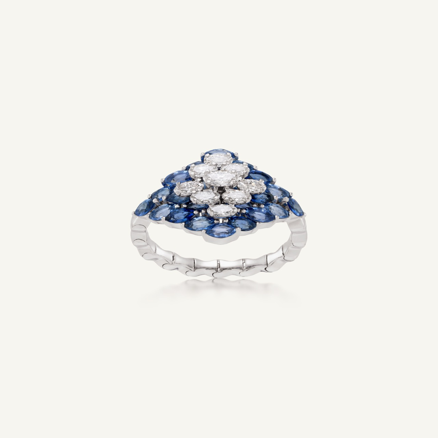 Entwine Blue Ring