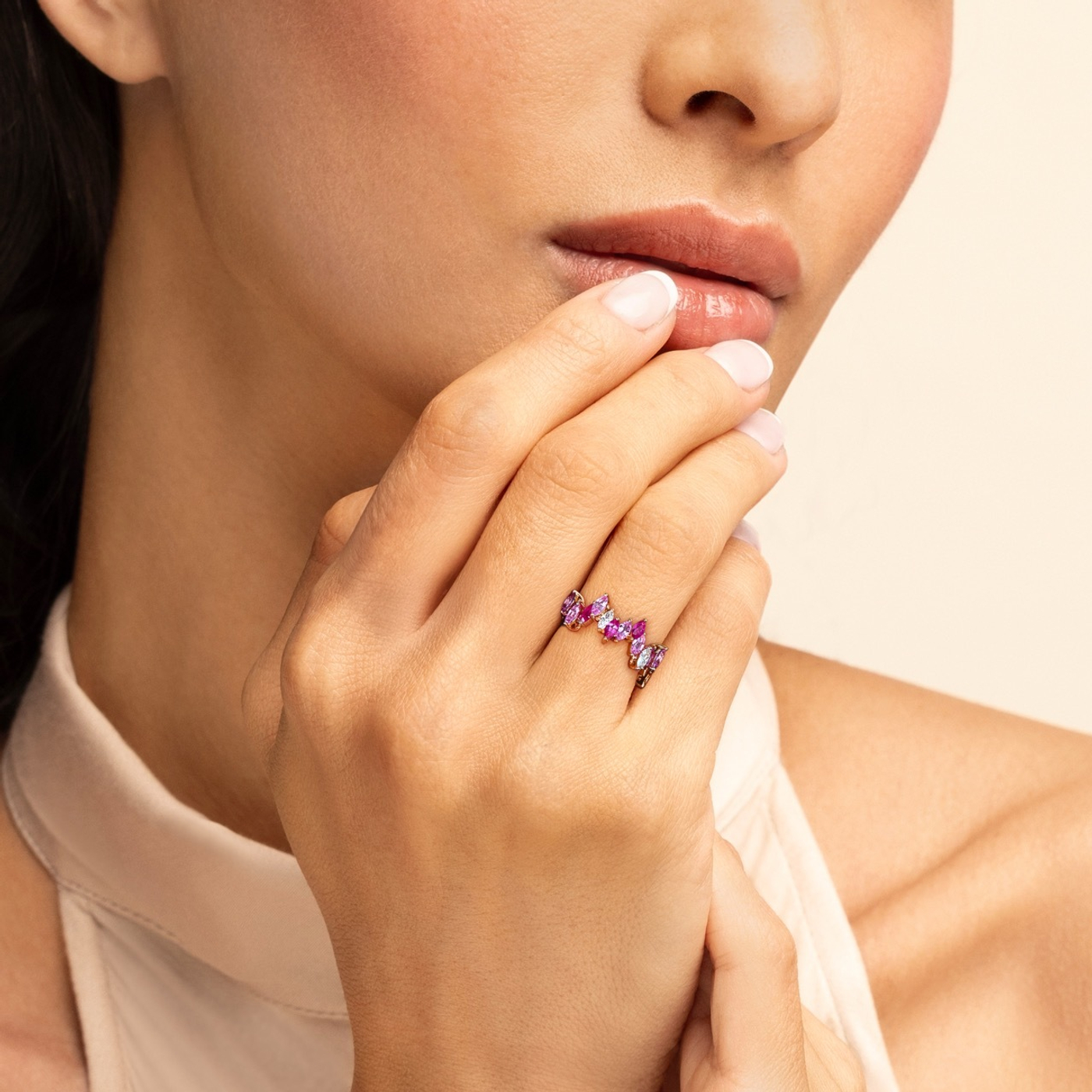 Entwine Blush Motif Ring