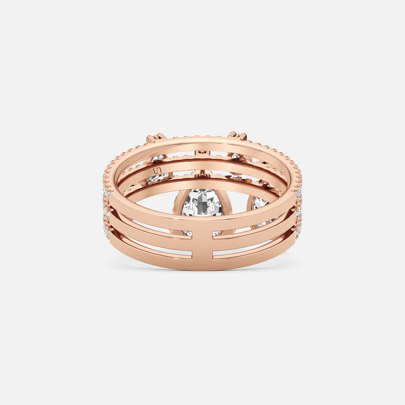 Tear Diamond Waterfall Ring